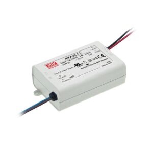 MeanWell 12V 35W 3A ACDC LED Power Supply Constant Voltage-APV-35-12(35W-12V)IP42 rating for indoor Home use UL EMC List