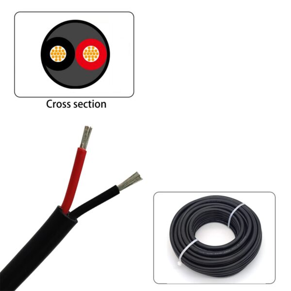 14AWG UL2464 Power Cable 2 Conductors Stranded Electrical Wire Tinned Stranded Copper cable wire 328ft  Low to $1.35ft100M Pack - Image 2