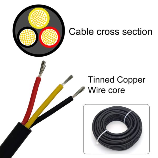 14AWG UL2464 Power Cable 2 Conductors Stranded Electrical Wire Tinned Stranded Copper cable wire 328ft  Low to $1.35ft100M Pack - Image 3