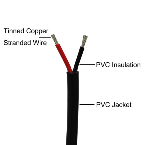 14AWG UL2464 Power Cable 2 Conductors Stranded Electrical Wire Tinned Stranded Copper cable wire 328ft  Low to $1.35ft100M Pack - Image 5