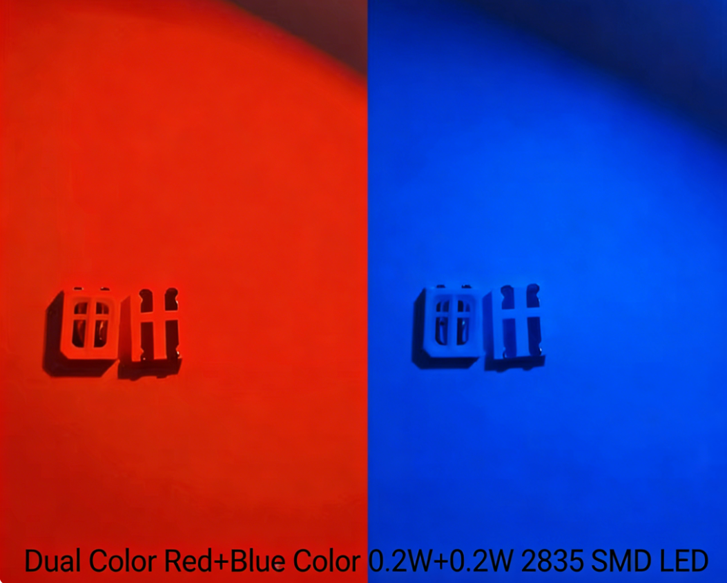 Dual Color Red+Blue 2835 SMD LED