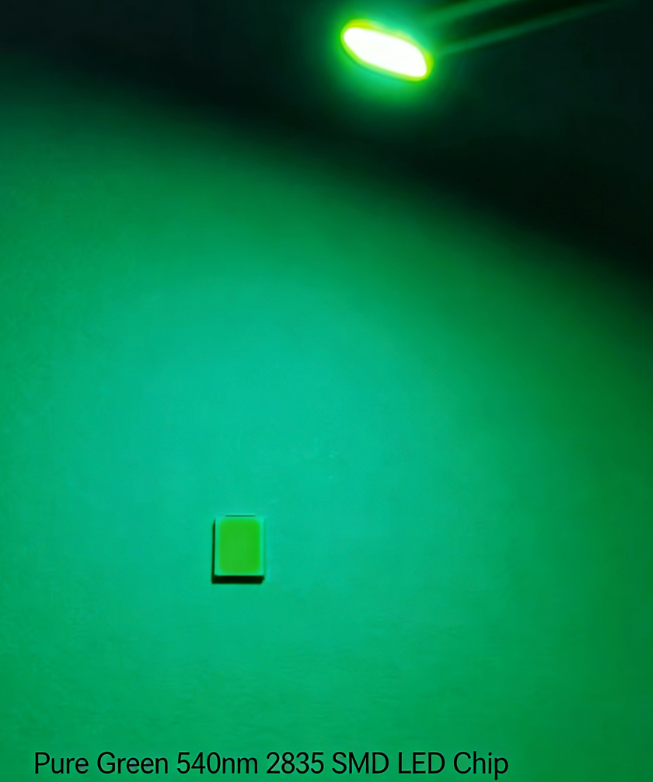 Pure Green 540nm 2835 SMD LED chip