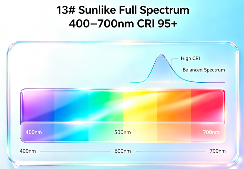 Sunlike Full Spectrum 400-700nm(CRI 95+)