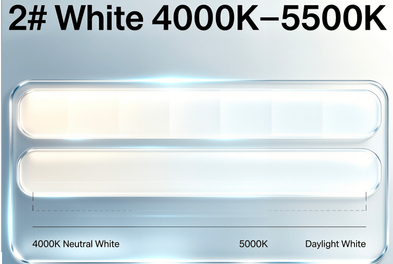 2# CCT 4000K-5500K White 4000K Neutral White 5000K Daylight White